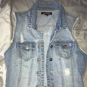 Denim Cut-off Vest